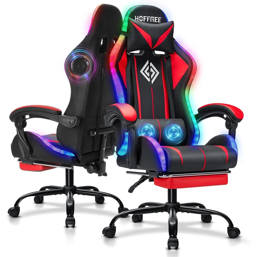 Rgb Gaming Chair - RGB Gaming Chair with Bluetooth Speakers