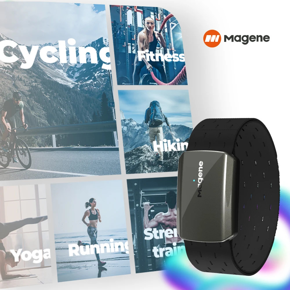 Magene H803 Heart Rate Armband - Dual Monitor Stand ulasan dan harga