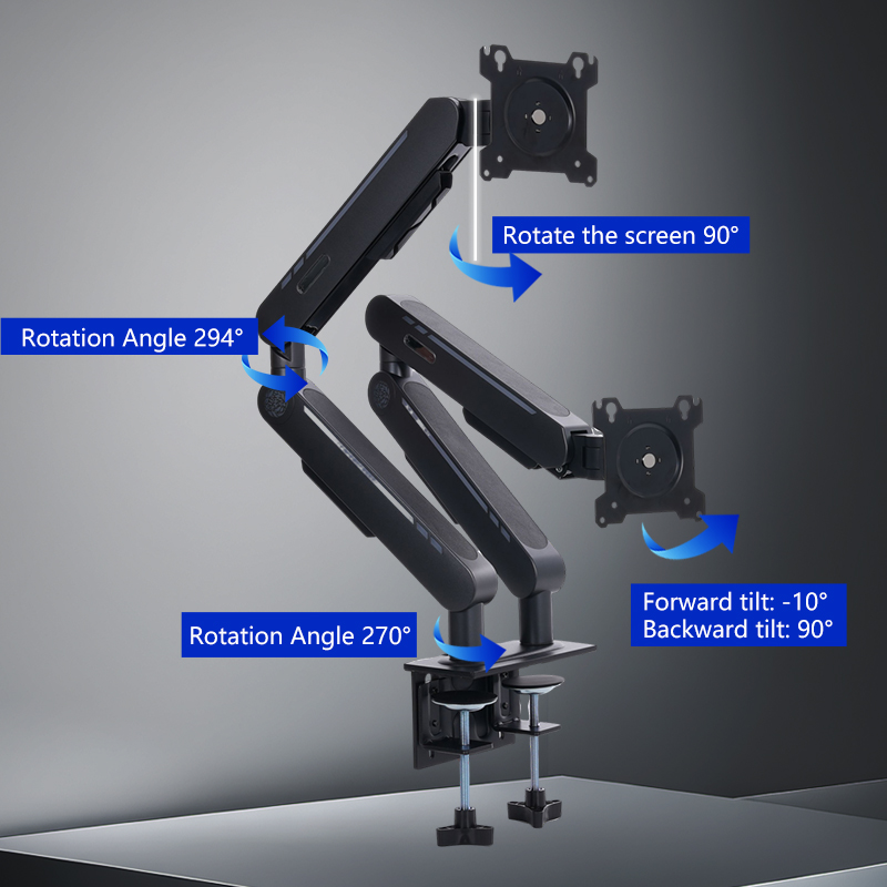 New Arrival Gas Spring Desk Mo - Dual Monitor Stand ulasan dan harga