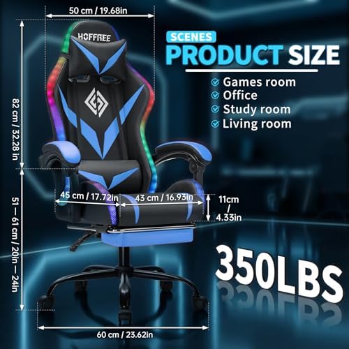 RGB Gaming Chair with Massage  - Rgb Gaming Chair ulasan dan harga