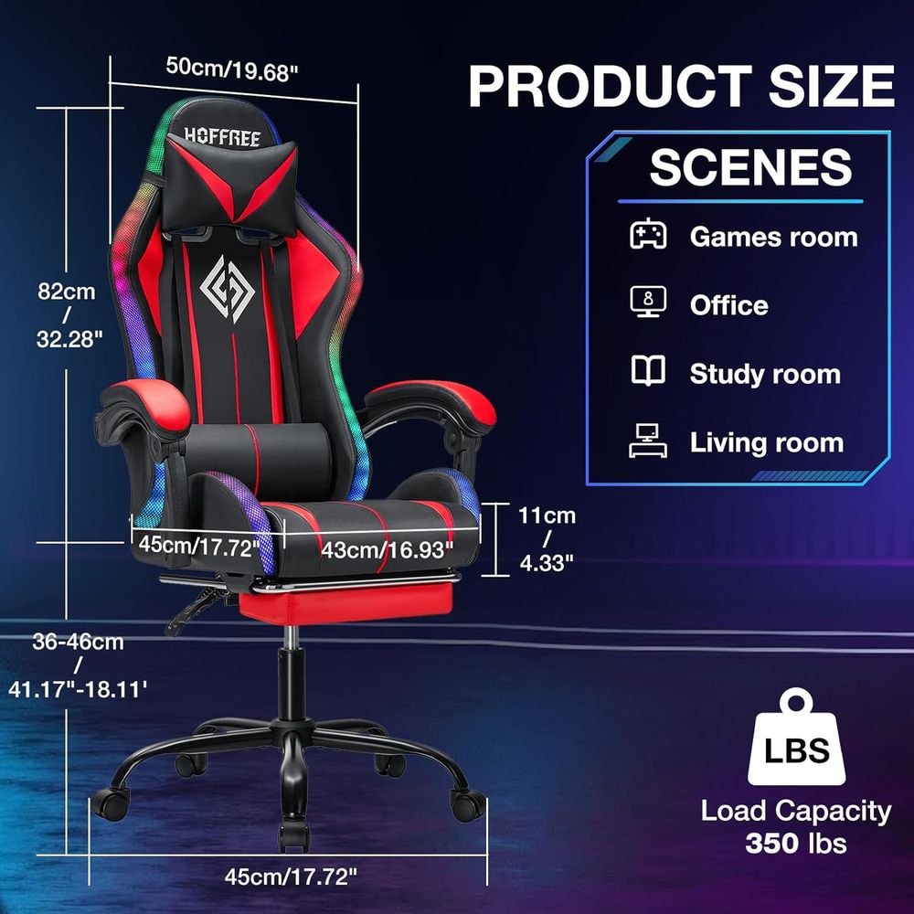 RGB Gaming Chair with Bluetoot - Rgb Gaming Chair ulasan dan harga