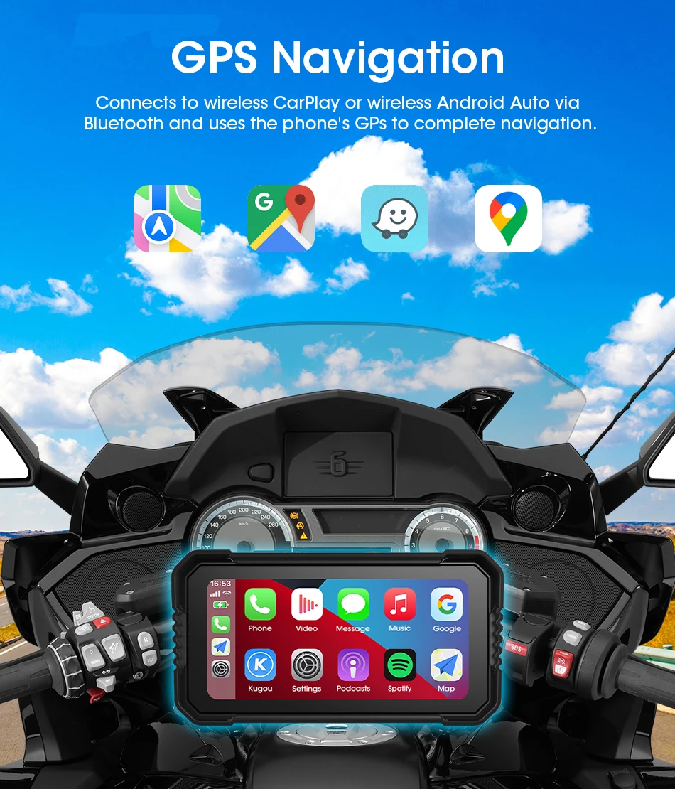 6.25 inch Carplay Screen Motor - Dual Monitor Stand ulasan dan harga