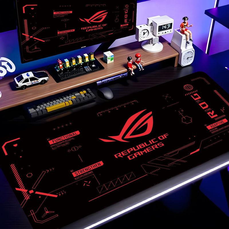 VIKAMA Black Pink ROG Tech Cir - Esports Gaming Logos ulasan dan harga