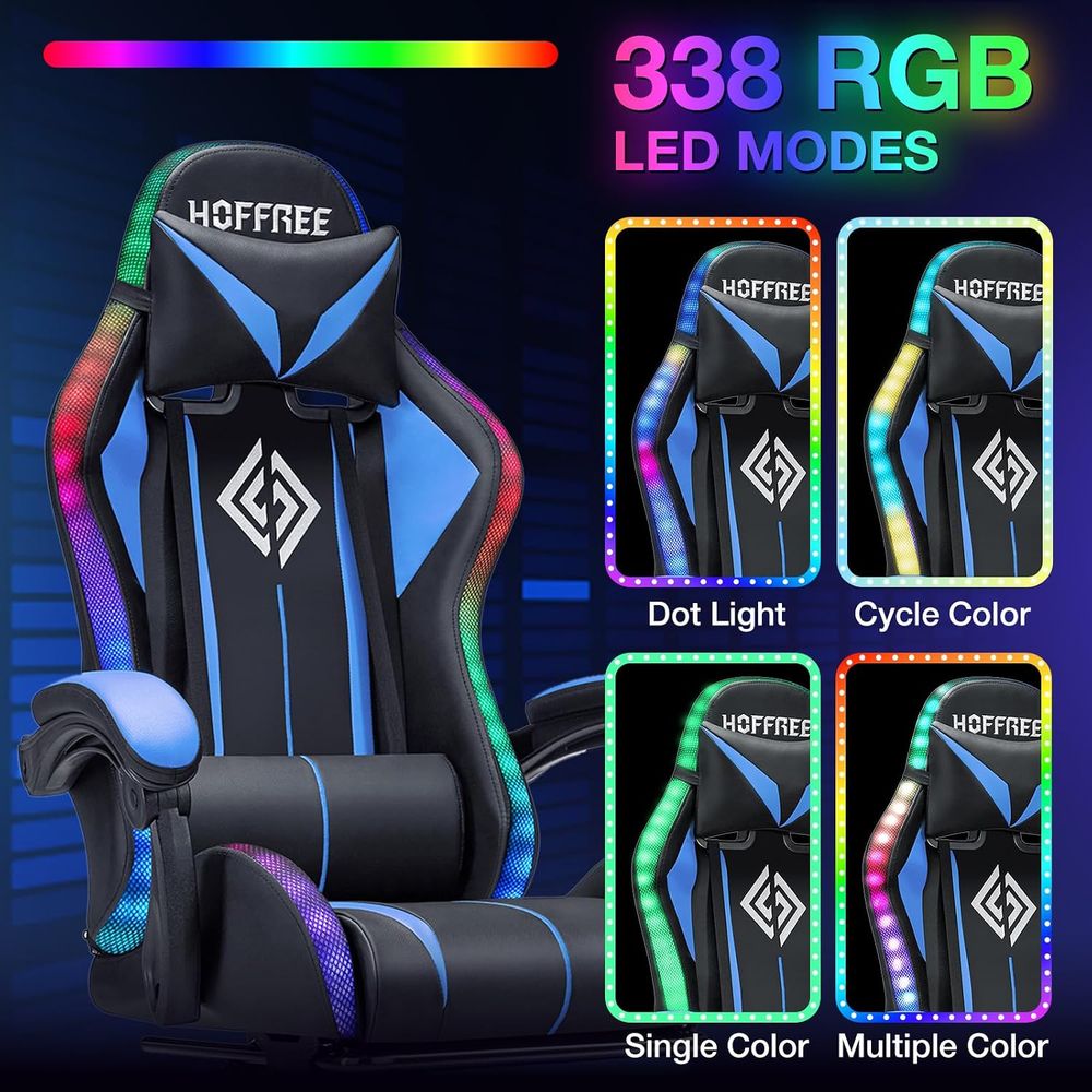 LED Gaming Chair with Massage  - Rgb Gaming Chair ulasan dan harga