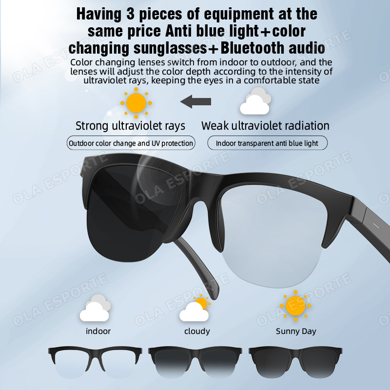 Photochromic Lens Smart Glasse - Esports Gaming Remote ulasan dan harga